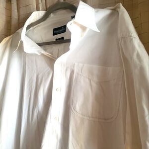Mens Original L/S Button Up Chino Shirt by Evergreen | All White NWOT Size XXL